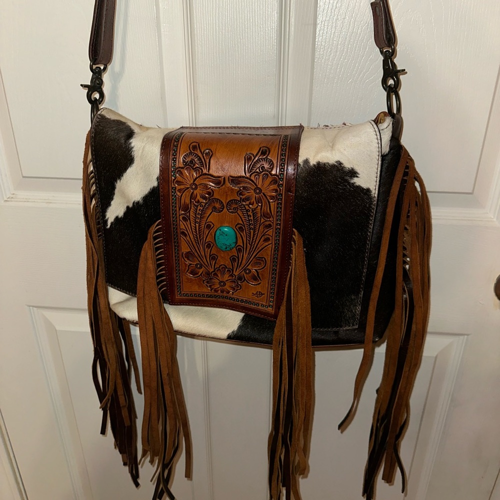 American Darling Cowhide Fringe Conceal Carry Crossbody